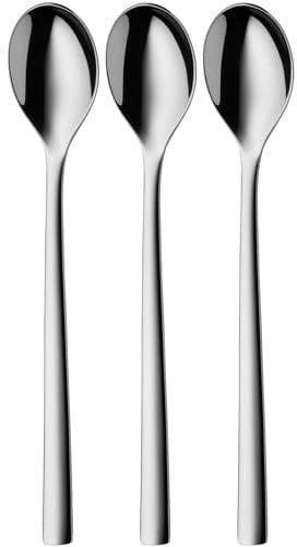 Silit Trend Latte Macchiato - Juego de 3 cucharas largas de 18,5 cm, cucharas de yogur, acero inoxidable Cromargan pulido, resistentes a los arañazos, inoxidables, aptas para lavavajillas