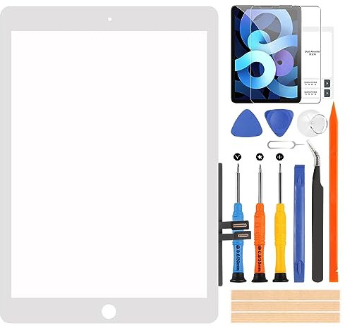 ARSSLY Écran tactile pour iPad 2018 9.7 A1893 A1954 Digitizer Écran pour iPad 6 6th avec Kit de Réparation, Écran tactile Remplacement (Sans Accueil Bouton, Pas LCD Affichage) (Blanc)