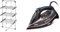 Black+Decker 63099 3-Tier Heated Clothes Airer Aluminium, Cool Grey, 140cm x 73cm x 68cm & Tower T22013 CeraGlide Steam Iron, Ceramic Sole Plate, 3100 W, Rose Gold and Black.