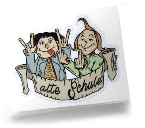 1x Max & Moritz Auto Sticker Alte Schule Oldskool Aufkleber