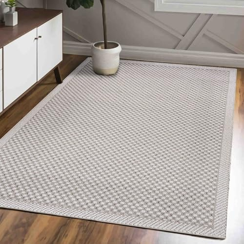 Mazovia Groß Teppich Wohnzimmer 180x250cm Creme Einfarbig Skandinavisch | Teppich für Schlafzimmer Büro Esszimmer Eingangsbereich Beige Weich Pflegeleicht Tierfreundlich Kurzflor Minimalistisch