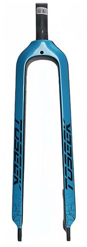 26/27.5/29 3K T800 MTB Forcella Mountain Bike Super Leggera1-1/8 Con Freno A Disco Fisso Full Carbon Tubo Dritto Senza Filettatura Da 28,6 Mm Forcella Anteriore Blue,26in