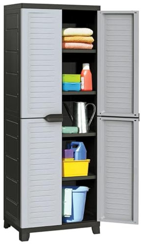 Schränke und Aufbewahrung, Aufbewahrungsschränke und Schließfächer, Kunststoffschrank, 65 x 45 x 181 cm