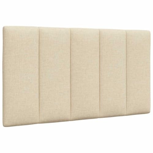 vidaXL Kopfteil-Kissen Hanko Creme 90 cm Stoff, Kopfteilkissen, Kopfkissen, Lesekissen, Kopfteilpolster, Rückenkissen, Kissen-Kopfteil, Kopfteil Polster