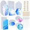 UGBO Silikonform Untersetzer Epoxidharz Tablett Set Silikonformen Epoxidharz Formen Gießform Resin DIY Harz Art Silikon Gießharz Form