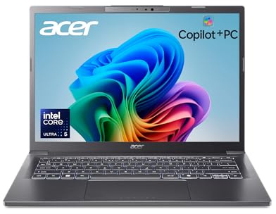 Acer Aspire 14 AI Copilot+ PC | visualización WUXGA de 14 | Procesador Intel Core Ultra 5 226V | NPU: hasta 40 Tops - GPU: hasta 53 Tops | Intel ARC 130V | 16GB LPDDR5X | SSD de 512GB | Wi-Fi 6E |