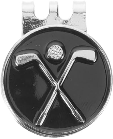 BESPORTBLE Kappen Scorekarte Golfmarkierungen für Putting Green Golfball Marker Golf zubehör golfzubehör Golfmützenclip verschleißfester Golfmarker Metall-Golfhut-Clip Zinklegierung Black