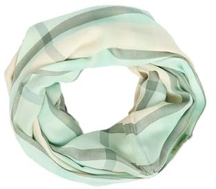 s.Oliver Karierter Loop-Schal aus Modalmix minze ONESIZE