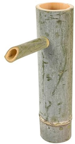 Fontaine Solaire Fontaine à Eau en Bambou Fontaine décorative de Recyclage d'eau en Bambou pour Plantes d'aquarium Accessoires de Patio Moderne Fontaine en Cascade