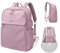 Mochila Casual para Mujer Bolsa de Hombro para Trabajo Viaje Colegio Monedero para Portátil de 14 Pulgadas(Púrpura Rosado)