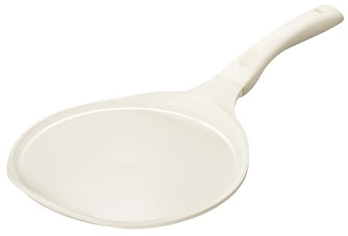 Redchef Crepe Pfanne 26cm, Keramik Antihaft Omlettpfanne, Pfannkuchen Flache PTFE-frei PFAS-frei PFOA-frei, Kratzfest Spülmaschinenfest, Beige