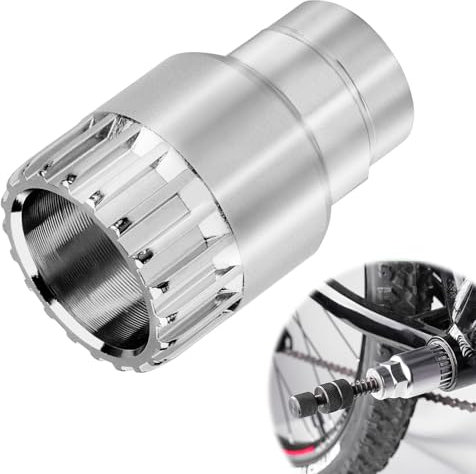 Eddrfy Bicycle Bottom Bracket Remover, 24mm Innenlager mit 20-Zahn Aufnahme, Universell für Vierkant-Kurbel, Robustes Tretlager aus Stahl für Rennrad Citybike Reparatur und Montage