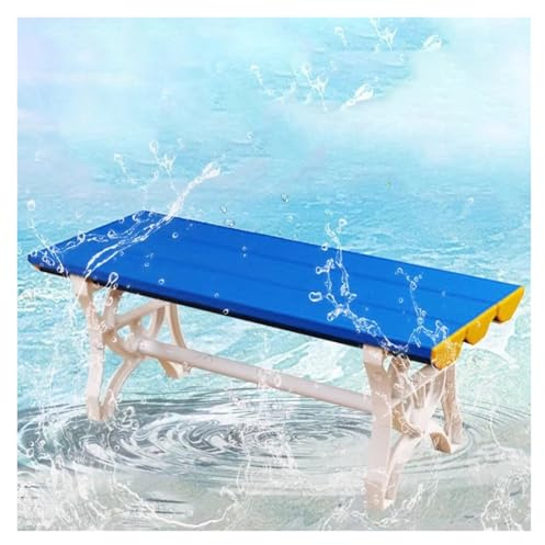 Badehaus - Umkleidebank Sitzbank für kleine Umkleidekabinen, Fitnessstudio/ Badehaus/ Schwimmbad/ öffentliche Umkleidekabinen Kleider- und Schuhwechselhocker, ABS-Kunststoff-Lamellen Ruhebänke(Dark Bl