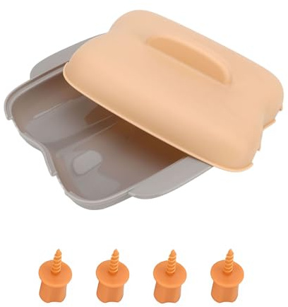 IEEDFJKK Cuiseur vapeur pour micro-ondes avec boucle à aiguille filetée, boîte de maïs vapeur amovible, plats de maïs en épi faciles à nettoyer qualité alimentaire, orange