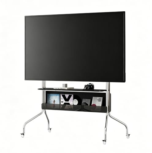 XRRJFYH Soporte TV Ruedas, para Televisores de 32 a 86 Pulgadas, Soporte TV Pie con Estante, Television Portatil, Soporte Television Pie