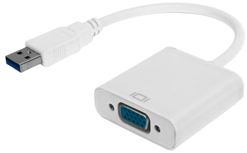 Prevessel Cavo Adattatore USB 3.0 VGA Converter 5 Gbps HD 1080P per PC Laptop Monitor Proiettore TV (#2)