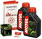 Motul 10W-40 Öl + HiFlo Ölfilter für Yamaha X-City 125, 08-13, SE43 - Ölwechselset inkl. Motoröl, Filter, Dichtring