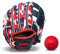 Franklin Sports RTP Performance Digi Teeball Handschuh und Ball, 24,1 cm, Marineblau/Rot – Rechtshänder-Wurfer 22848
