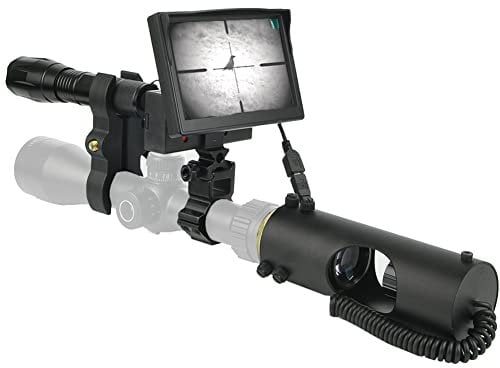 JASHKE DIY Digital Night Vision Scope for Rifle Hunting with HD Camera and 5-inch Portable Display Screen