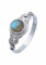 mantraroma Damen Ring Silber mit Stein Labradorit Edelstein blau ausgefallen verspielt