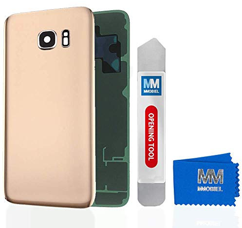 MMOBIEL Backcover Akkudeckel Rückseite Rück Klappe mit Linse kompatibel mit Samsung Galaxy S7 G930 5.1 Inch (Gold)