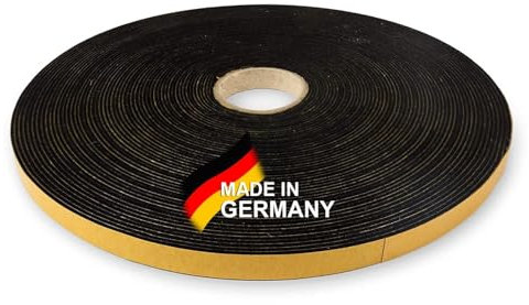 The Felt Store Filzband selbstklebend 10 mm breit, 1,5 mm dick, 20m lang, schwarz - vielseitiger Filzstreifen - Ideal als Dichtungsband für Fenster und Türen