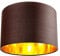 Contemporary and Chic Chocolate Brown Cotton 12 Table or Pendant Circular Drum Lamp Shade with Shiny Copper Inner - 60watt Maximum by Happy Homewares