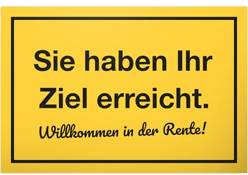 DankeDir! Rente - Schild 30 x 20 cm - Geschenk Ruhestand Rentner Frauen & Männer Rentenbeginn Kollegen - Abschiedskarte Deko Abschied Pensionierung lustig Karte Geschenkidee - Rentner