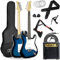 3rd Avenue XF Full Size 4/4 Electric Guitar Ultimate Kit with 10W Amp, Cable, Stand, Gig Bag, Strap, Spare Strings, Picks, Capo – Blue