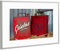 artboxONE Poster mit Rahmen Silber 45x30 cm Rote Benzinkanister von Theo - gerahmtes Poster