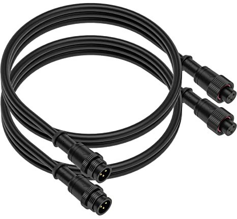 BTF-LIGHTING 9.84FT 3 Pin 0.75mm²/18AWG IP67 Extension Cable Wire with Male and Female Connectors for WS2811 WS2812B SK6812 etc LED Strip 15mm Metal Nut Big Size Home Lighting Connector