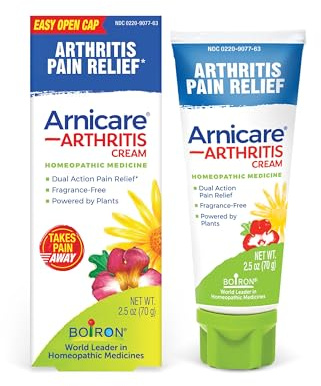 Boiron Arnicare Arthritis Cream for Pain Relief of Knees, Hands, Wrists, Elbows, Joints & Muscles – Quickly Absorbed & Fragrance-Free – 2.5 oz