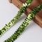 CNFQ 10 yards Elastisches glänzendes Paillettenband Applikation für Hochzeit Kostüm Brautschmuck PVC (Grün)