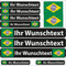 INDIGOS UG Fahrrad Aufkleber Brasilien - 13 Fahnenaufkleber glatt - Sticker selbst gestalten - Fahrrad - Auto - Motorrad - Namensaufkleber wasserfest personalisiert - Wunschtext