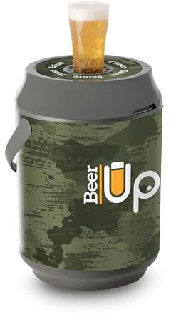 BEER UP décor Nature Tireuse à bières portative - 10 verres - fûts Beertender - 20h de froid sans électricité - remplissage par le fond des verres