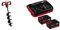 Einhell Power X-Change 18V Cordless Fence Post Auger & Power X-Change 18V, 4.0Ah Lithium-Ion Battery Twin Charger Starter Kit