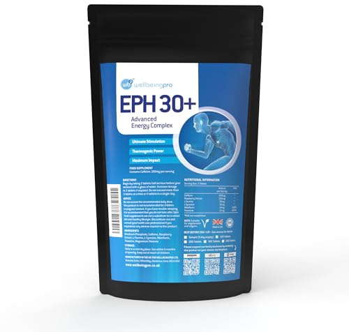 WBP Eph30+ Advanced Energy Complex - Super Strength Keto Diet & Weight Loss Tablets - Vegan & Letterbox-Friendly Packaging - GMP Certified UK Made Supplement - 300 Tablets