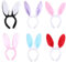 Marypaty Ostern Hasenohren Haarreif, 6-Teiliges Set Bunny Ears Ostern Haarreif Bunny Kostüm, Cosplay Hasen Kostüm für Karneval Kostüm Zubehör