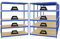 PROREGAL Mega Deal 5er-Set Schwerlastregale Giant Elephant 180x150x60cm mit 5 Ebenen Fachlast 200kg Blau, Kellerregal, Steckregal, Garagenregal, Lagerregal