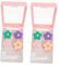 Mobestech Sturdy Plastic Lens Case 2 Pack Pink for Travel Storage Decorative Use on Tabletop