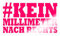 Spreadshirt Kein Millimeter Nach Recht Anti Rassismus Sticker, max. 10x10 cm, 10 x 10 cm, Transparent glänzend