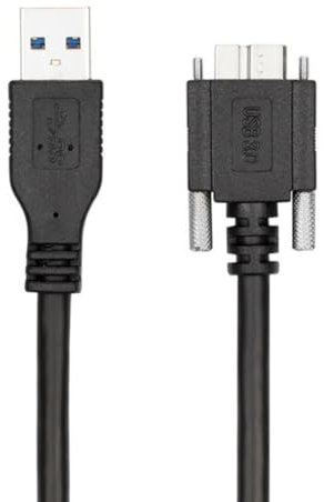 chenyang Câble micro USB 3.0 - Type A mâle vers Micro B mâle - Avec vis de plaque de montage - 5 m