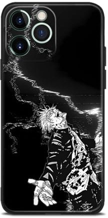 Schwarze JJK Anime-Telefonhülle, Manga-Fans-Shell, Schutzhülle mit einzigartigem Design (Gojo Satoru,für iPhone 11 Pro)