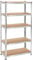 tectake® Schwerlastregal 180 x 90 x 40 cm, Werkstattregal, 250 kg pro Boden, Tragkraft 1250 kg, 5 verstellbare Böden, Regal mit Werkbank-Option, Lagerregal für Werkstatt, Garage, Keller - 1250 kg