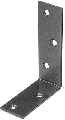 Alberts 822811 DURAVIS® Balkenwinkel | ungleichschenklig | schwarzdiamant duplexbeschichtet | Größe 75 x 100 x 30 mm | 50er Set