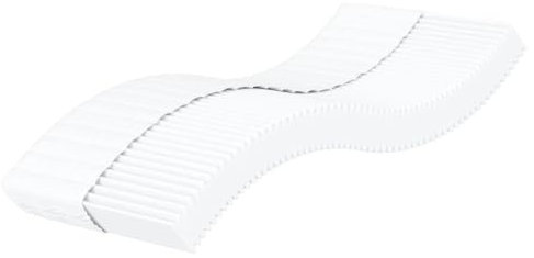 vidaXL Schaumstoffmatratze, Bettmatratze mit Matratzenbezug, Matratze für Einzelbett, Kaltschaummatratze, Weiß 100x210cm Härtegrad H2 H3