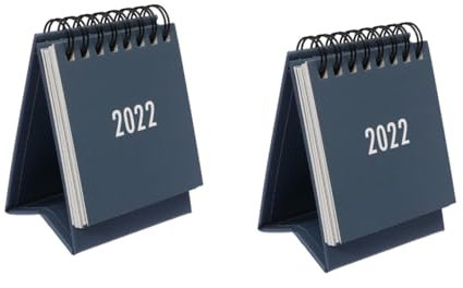 EXCEART 2 Stück 2021 2021 Schreibtischkalender persönlicher Home-Office-Dekor Mini-Tischkalender 2020-2021 Notizblöcke Mini-Staffelei Schreibtischnotizen fürs Büro Papier