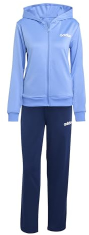 adidas Damen ESSENTIALS LINEAR TRACKSUIT, Blue Fusion, S