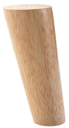 Lot de 8 pieds de meubles en bois biseauté en chêne de 12 cm - Pieds ronds en bois pour commode - Avec plaques de montage et vis - Pieds d'armoire, pour lit, télévision, armoire, canapé et