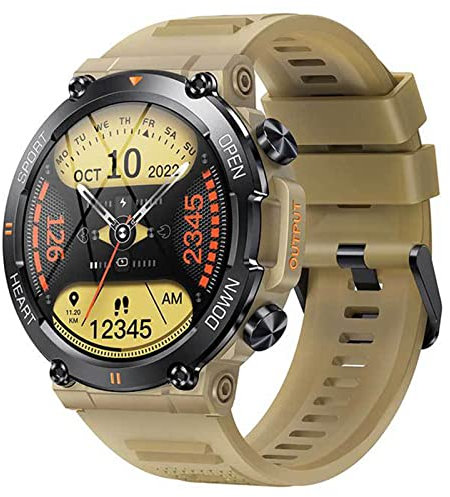 CraftNestUK K56PRO Smartwatch impermeabile IP68 Full Touch Smart Watch con calorie, temperatura, monitoraggio della frequenza cardiaca, GPS, per scattare foto (grigio)